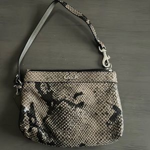 Coach snake skin wristlet